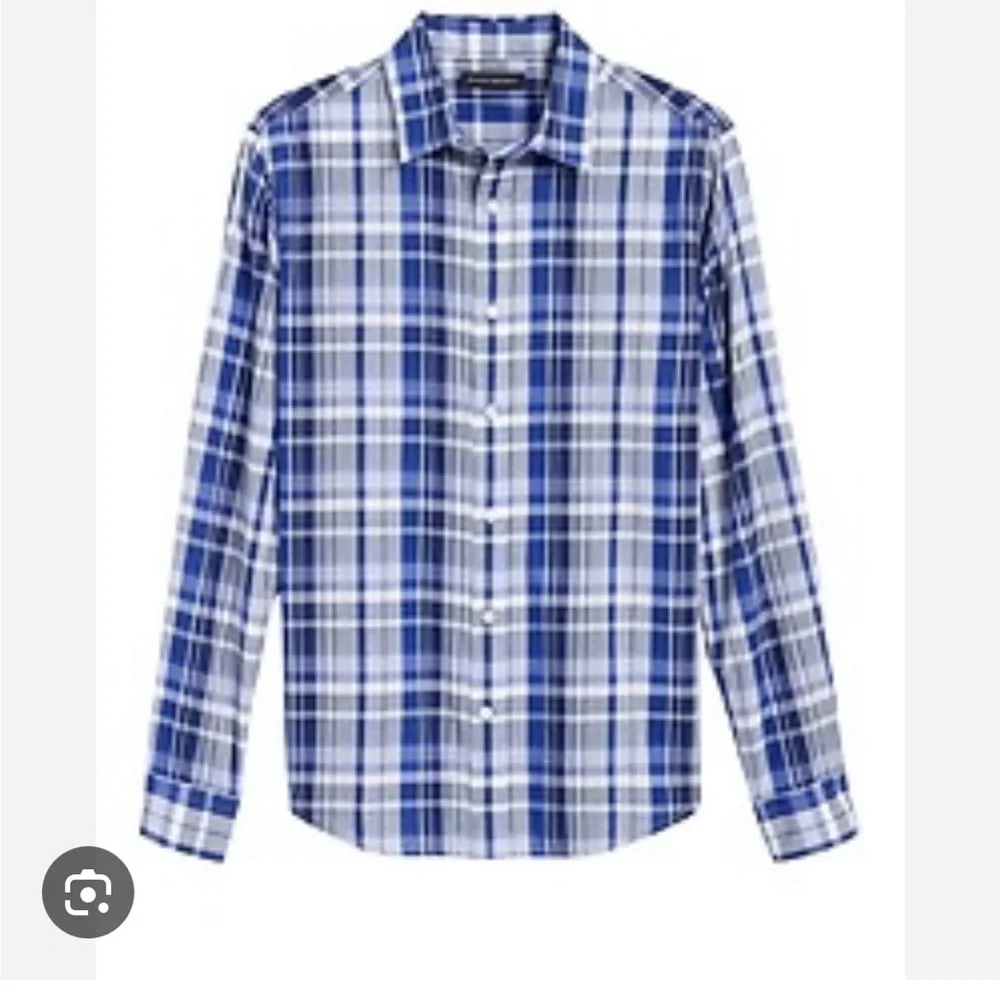 Banana Republic Blue Plaid Men's Shirt